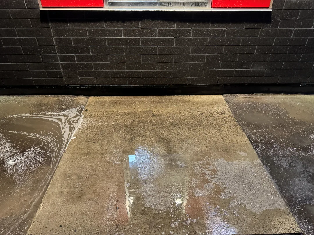 Drive-thru lane, after cleaning