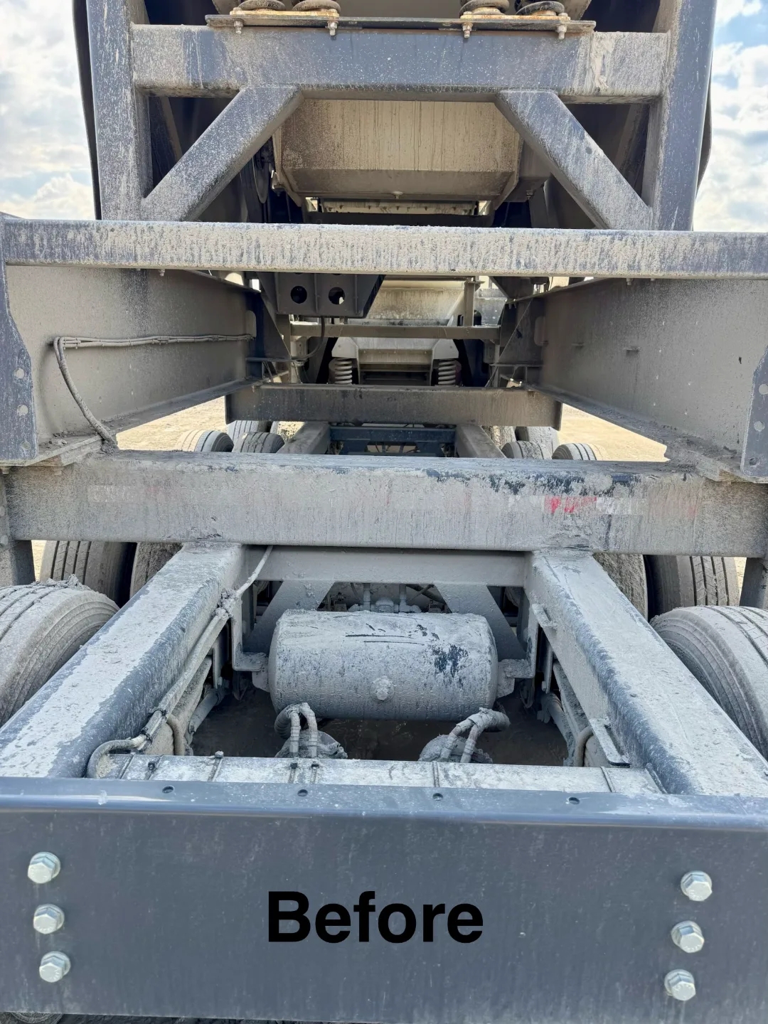 Heavy equipment, before cleaning